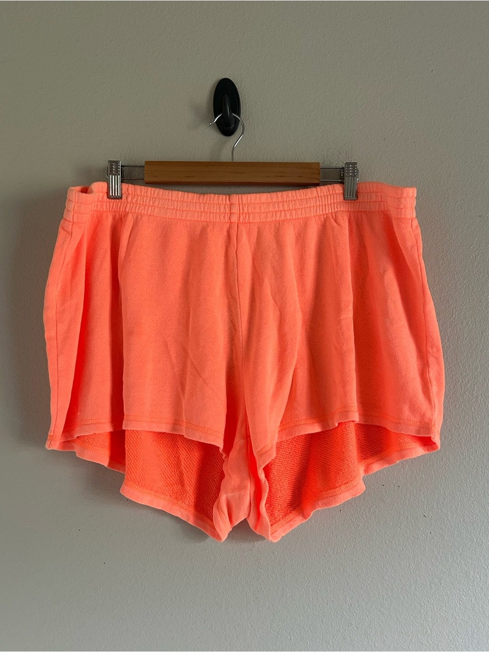 SKIMS Cotton Fleece Classic Shorts Neon Coral Orange Sweat Shorts 2XL X-8